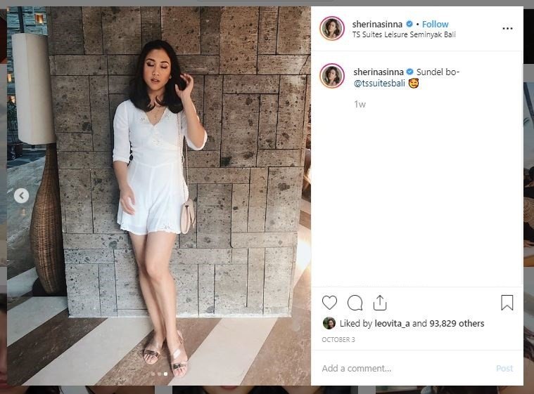 Gaya Liburan Sherina Munaf di Bali (instagram.com/sinnasherina)