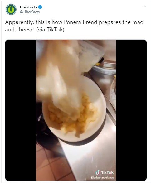 Mac and Cheese di Panera Bread. (Twitter/@UberFact)