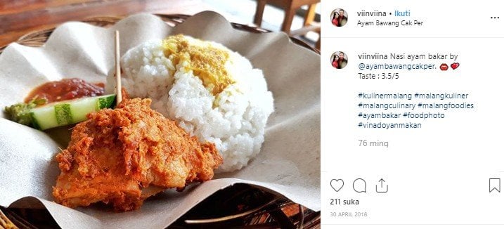 Ayam Bawang Cak Per. (Instagram/@viinviina)