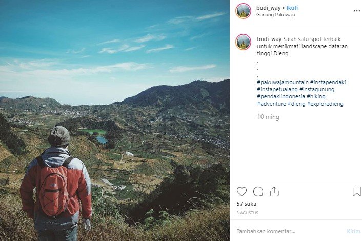 Gunung Pakuwaja di Wonosobo. (Instagram/@budi_way)