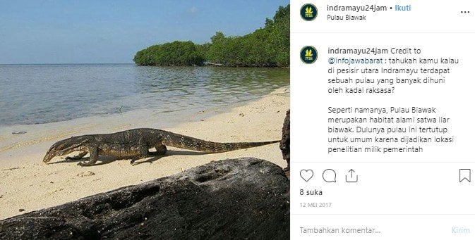 Pulau Biawak di Indramayu. (Instagram/@Indramayu24jam)