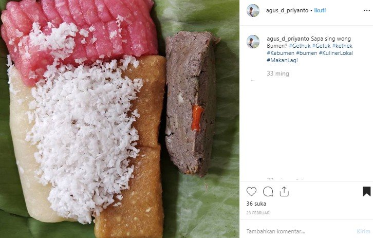 Kethek kuliner jadul khas Kebumen. (Instagram/@agus_d_priyanto)