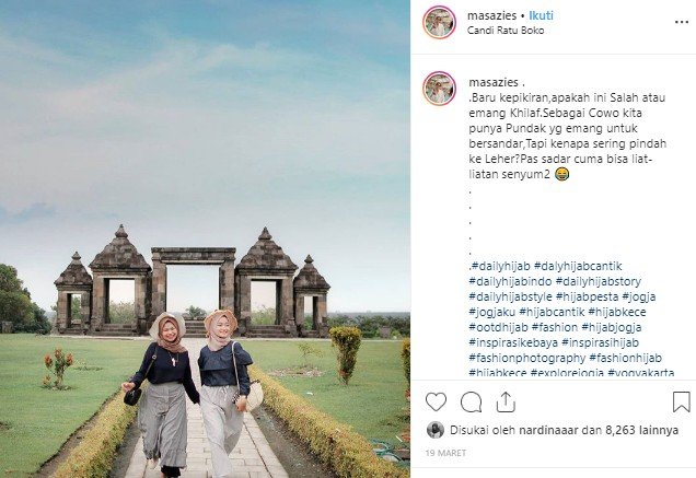 Candi Ratu Boko. (Instagram/@masazies)