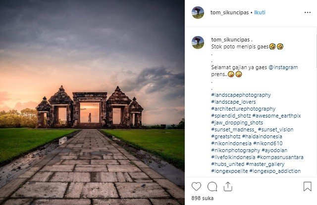 Candi Ratu Boko. (Instagram/@tom_sikuncipas)