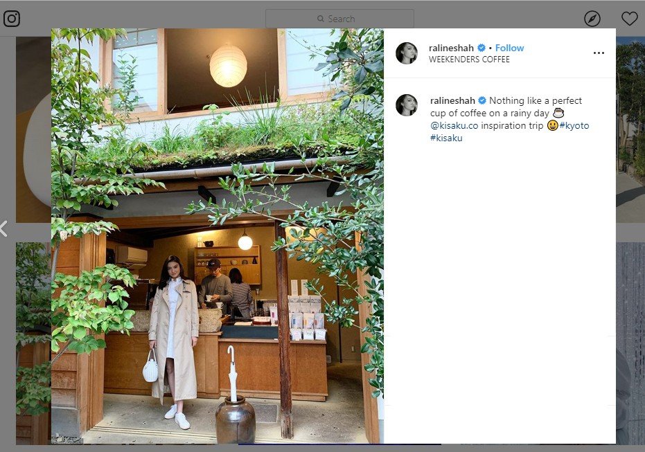 Trip ke Jepang, Raline Shah Ungkap Lokasi yang Menginspirasi Kedai Kopi Kisaku. (instagram.com/ralineshah)