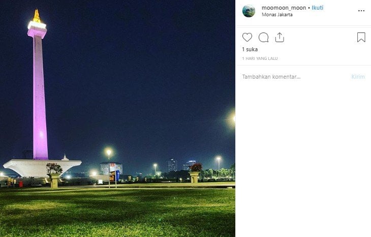 Potret megahnya Monas. (Instagram/@moomoon_moon)