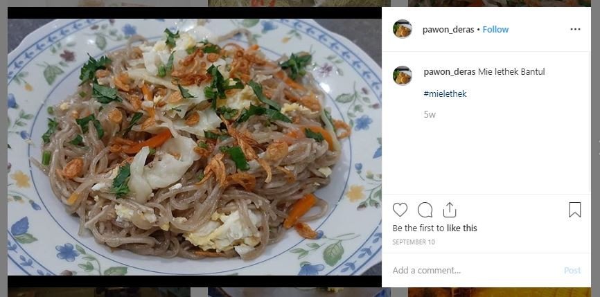 Makanan Khas Indonesia yang Terancam Punah (instagram.com/pawon_deras)