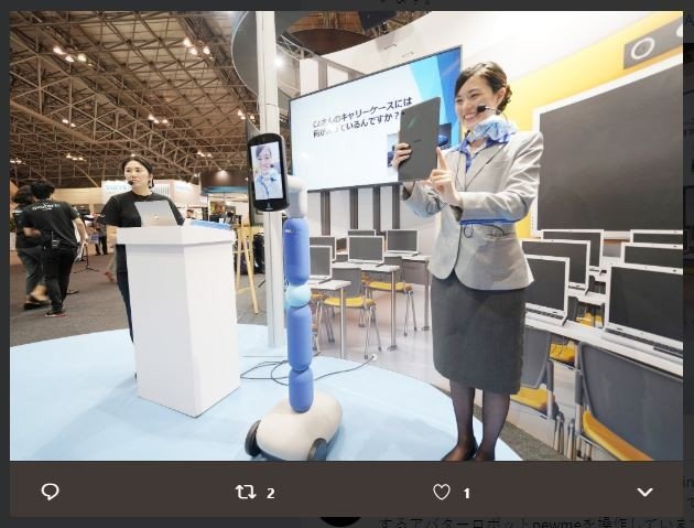 Robot Newme, Solusi Traveling Tanpa Keluar Rumah (twitter.com/ana_avatar_in)