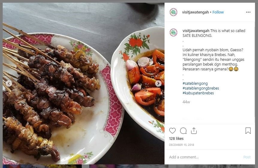 Makanan Khas Indonesia yang Terancam Punah (instagram.com/visitjawatengah)
