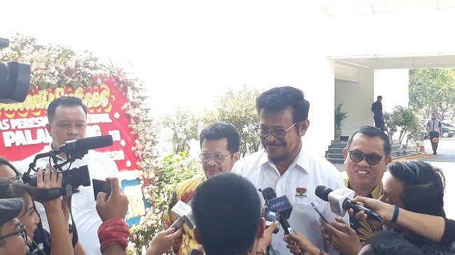 Mantan Gubernur Sulawesi Selatan Syahrul Yasin Limpo menyatakan siap menjadi menteri di Kabinet Jokowi. (Suara.com/Ummy Saleh)