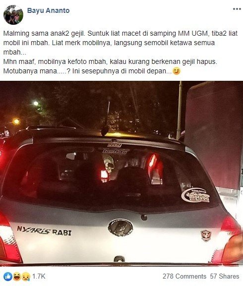 Toyota Yaris. (Facebook/Bayu)