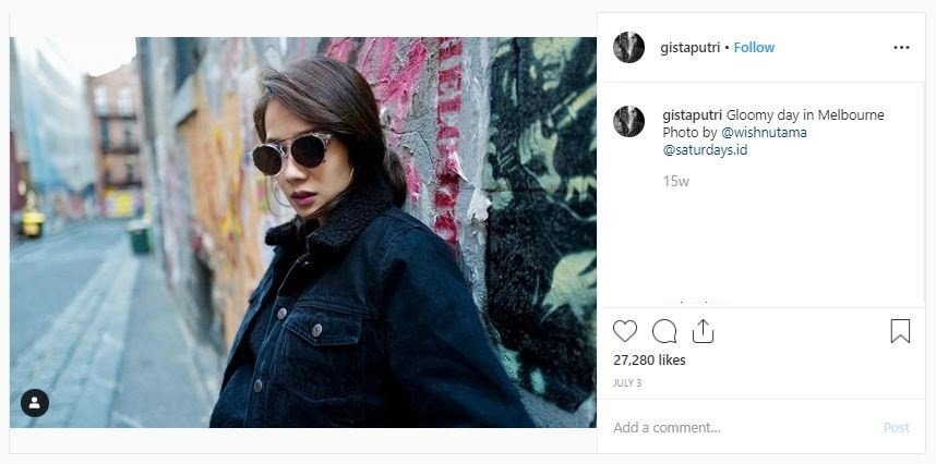 Gaya Liburan Gista Putri, Istri Wishnutama (instagram.com/gistaputri)