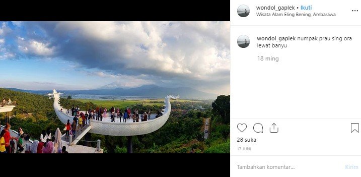 Eling Bening di Semarang. (Instagram/@wondol_gaplek)