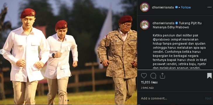 Sosok Edhy Prabowo. (Instagram)