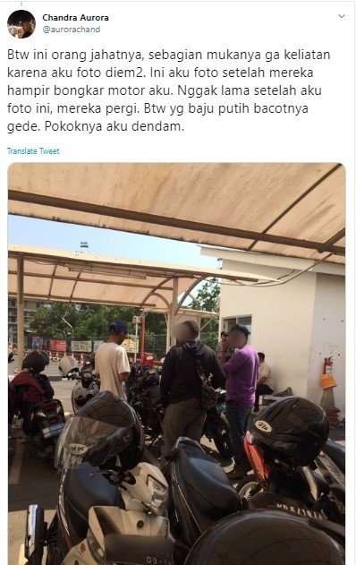 Pelaku Perampokan Motor di Jogja. (Twitter/aurorachand)