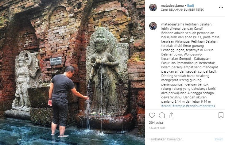 Candi Sumber Tetek di Pasuruan. (Instagram/@matadeastama)