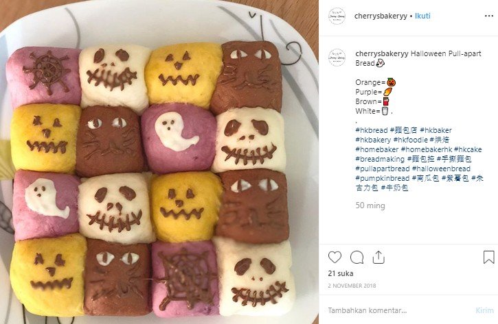 Kreasi kue bertema Halloween. (Instagram/@cherrysbakery)