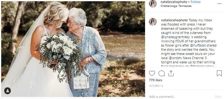 Nenek sebagai flower girl. (Instagram/@nataliecahophoto)