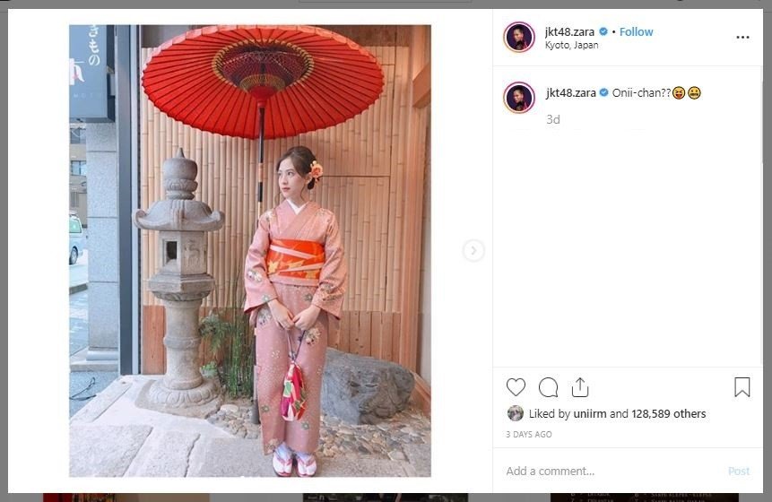 Gaya Liburan Zara JKT48 dan Ibunda di Jepang (instagram.com/jkt48.zara)