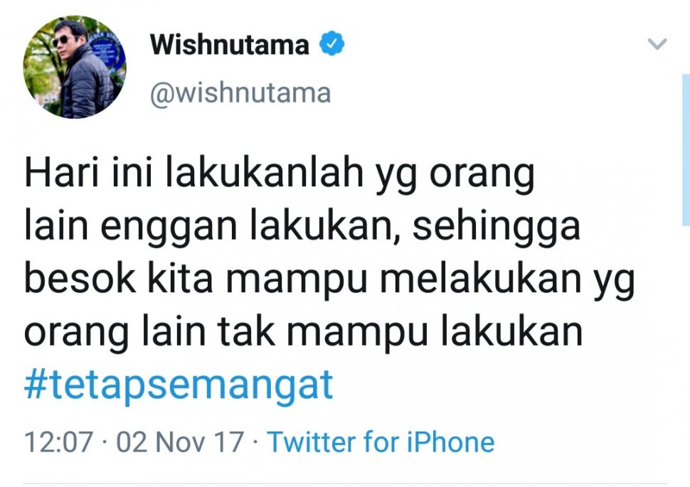 Quote bijak Wishnutama [Instagram/Twitter Wishnutama]