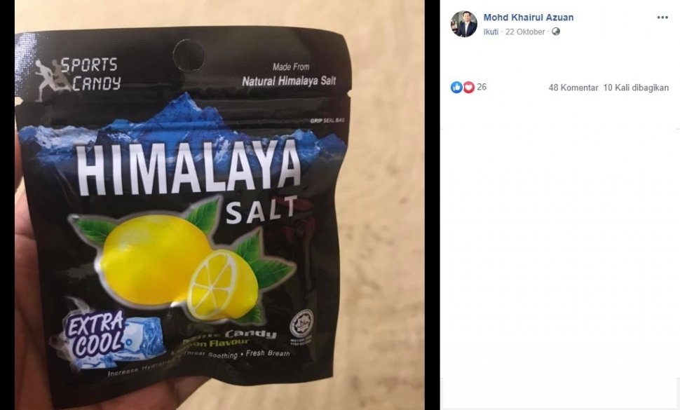 Permen garam himalaya (Facebook/Mohd Khairul Azuan)