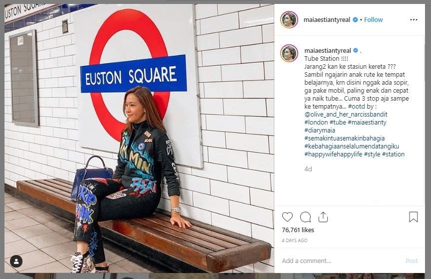 Maia Estianty Liburan di London (instagram.com/maiaestiantyreal)