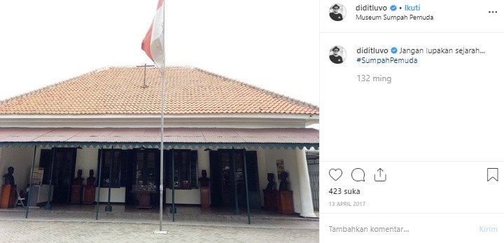 Museum Sumpah Pemuda di Jakarta. (Instagram/@diditluvo)