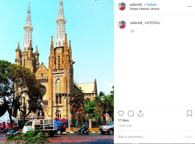 Gereja Katedral Jakarta. (Instagra/@safarel8_)