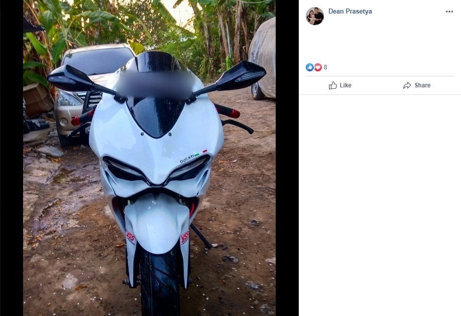 Yamaha Byso Disulap Jadi Ducati Panigale 899. (Facebook)