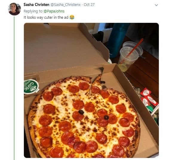 Ekspektasi vs Realita Pizza Bertema Halloween (twitter.com/Sasha_Christenx)