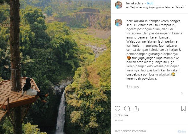 Air Terjun Kedung Kayang. (Instagram/@herricaclara)