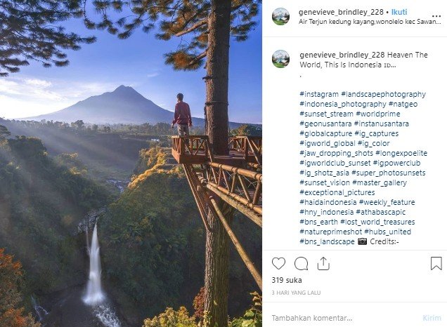 Air Terjun Kedung Kayang di Magelang. (Instagram/@genevieve_brindley_228)