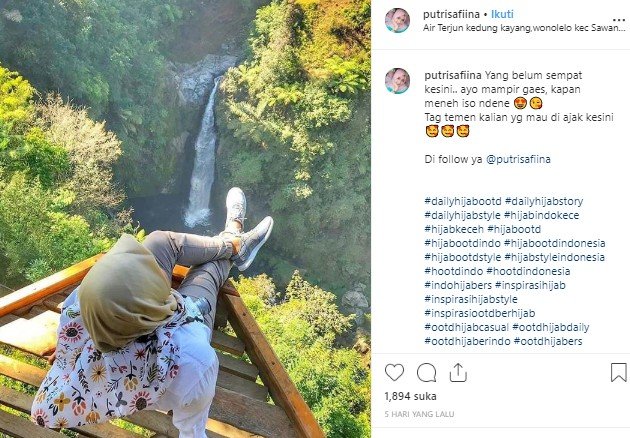 Air Terjun Kedung Kayang di Magelang. (Instagram/@putrisafiina)