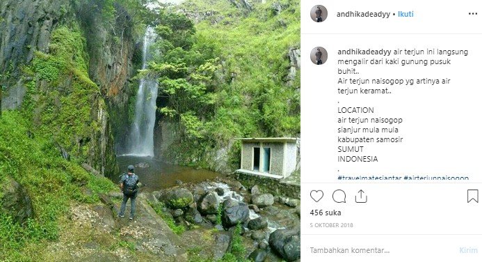 Air Terjun Nai Sogop di Samosir. (Instagram/@andhikadeaddy)