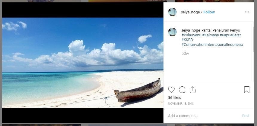 Destinasi Wisata di Kaimana, Papua Barat (instagram.com/seiya_noge)