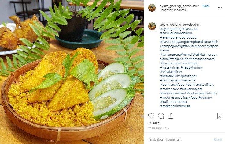 Nasi Uduk Ayam Goreng Borobudur. (Instagram/@ayam_goreng_borobudur)