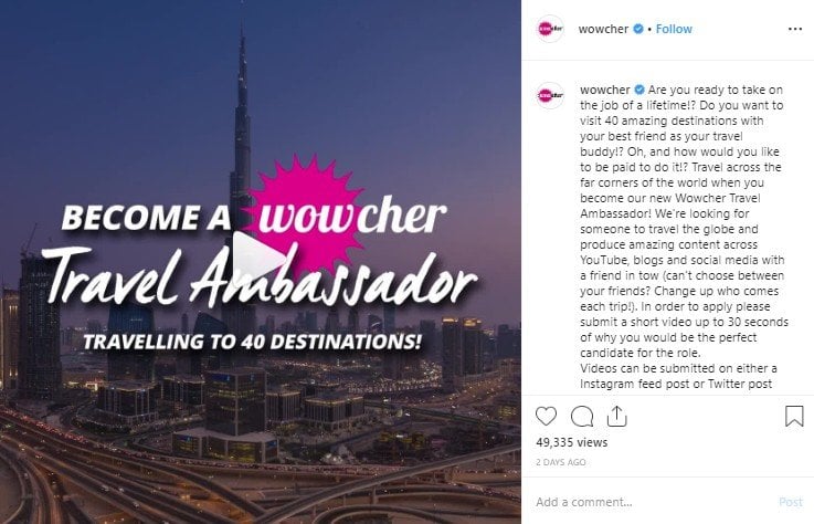 Mantap, Perusahaan Ini Tawarkan Pekerjaan Keliling Dunia Gratis. (Instagram/@wowcher)