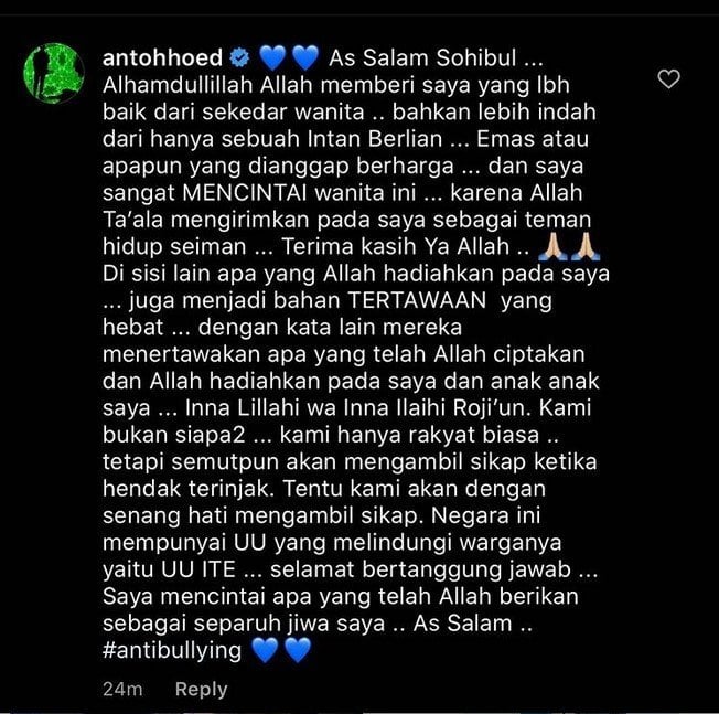 Pernyataan Anto Hoed soal Melly Goeslaw yang jadi bahan tertawaan. [Instagram]