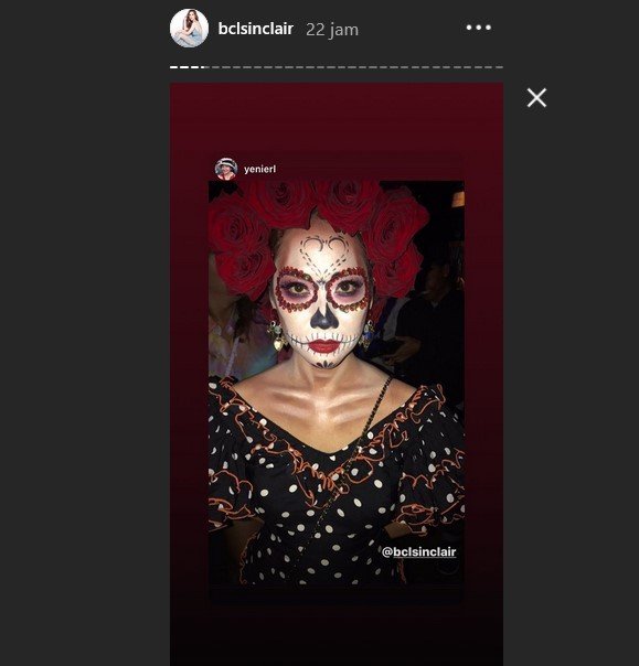 Penampilan Bunga Citra Lestari di pesta Halloween. [Instagram]