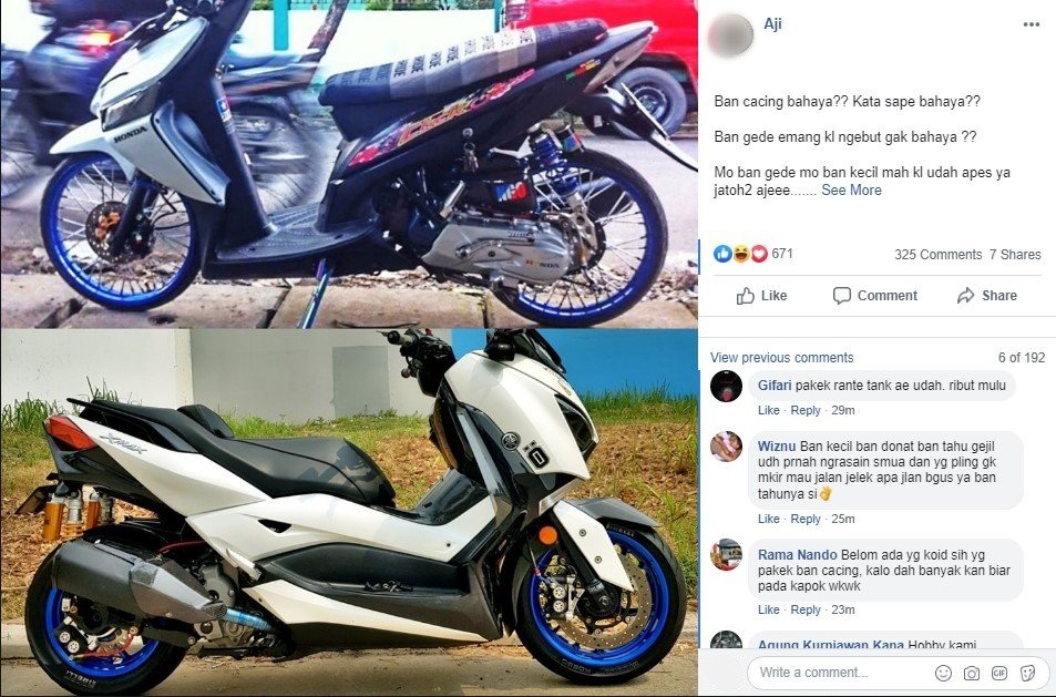 Motor Ban Cacing. (Facebook)