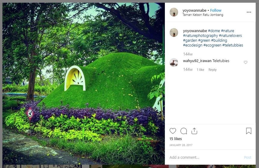 Taman Kebon Ratu Jombang (instagram.com/yoyowannabe)