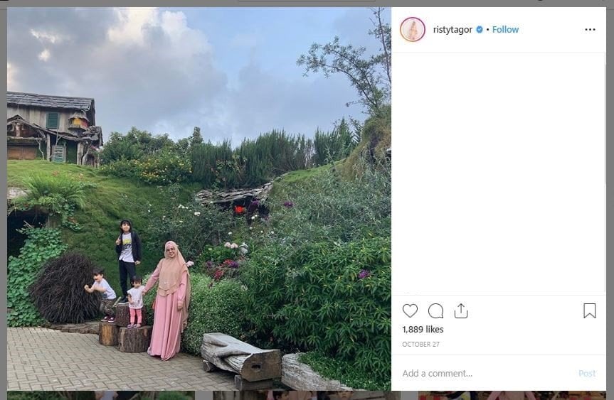 Risty Tagor Liburan di Lembang dengan Anak-anak (instagram.com/ristytagor)