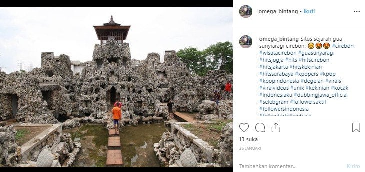 Gua Sunyaragi di Cirebon. (Instagram/@omega_bintang)