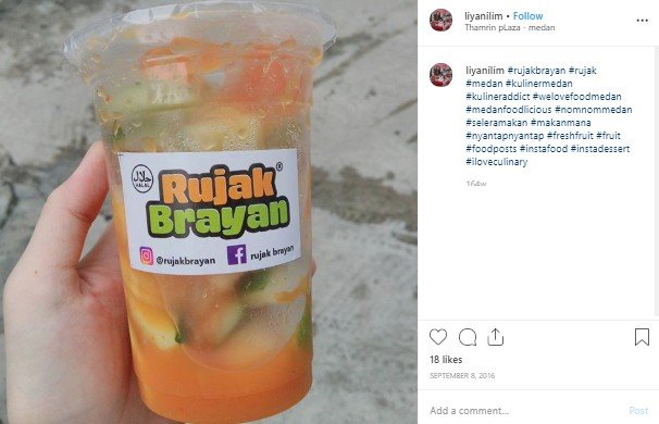 Ruja Brayan khas Medan (Instagram/@liyanilim)