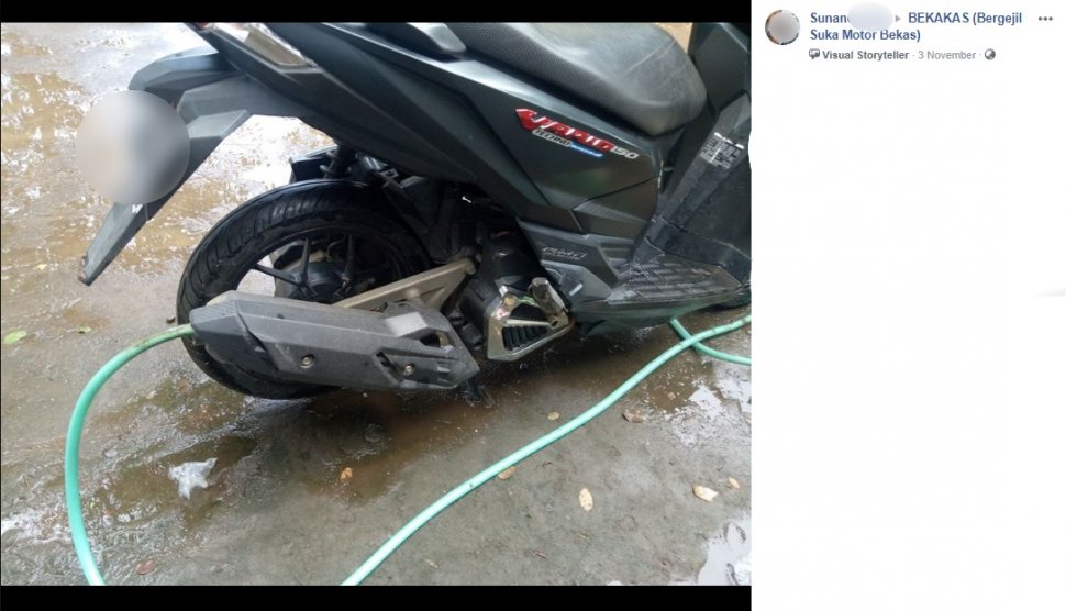 Viral Honda Vario 'gelonggongan'. (Facebook)