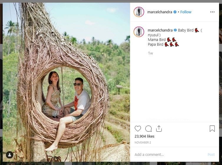 Momen Romantis Marcel Chandrawinata dan Istri di Bali (instagram.com/marcelchandra)