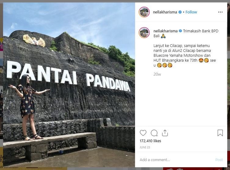 Gaya Liburan Nella Kharisma (instagram.com/nellakharisma)