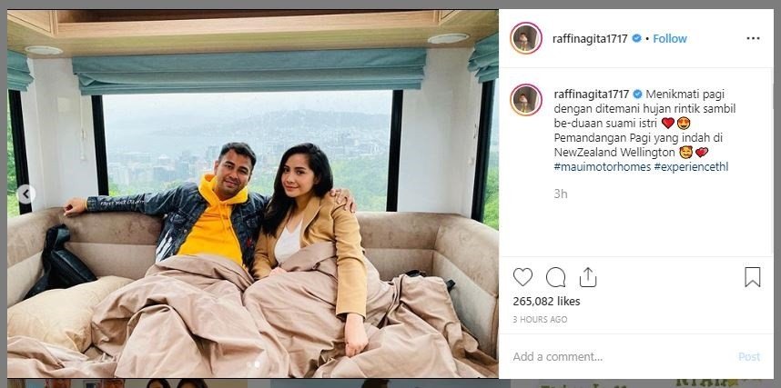 Raffi Ahmad dan Keluarga di Selandia Baru (instagram.com/raffinagita1717)