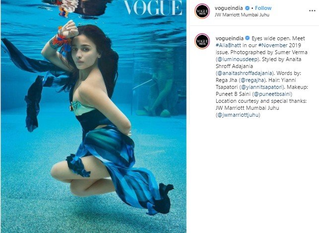 Alia Bhatt. (Instagram/@vogueindia)