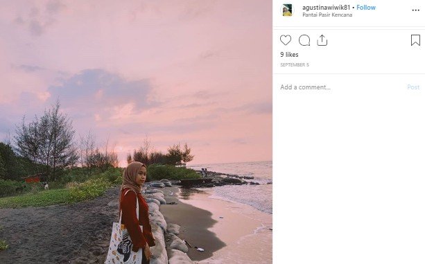 Pantai Pasir Kencana di Pekalongan. (Instagram/@agustinawiwik81)